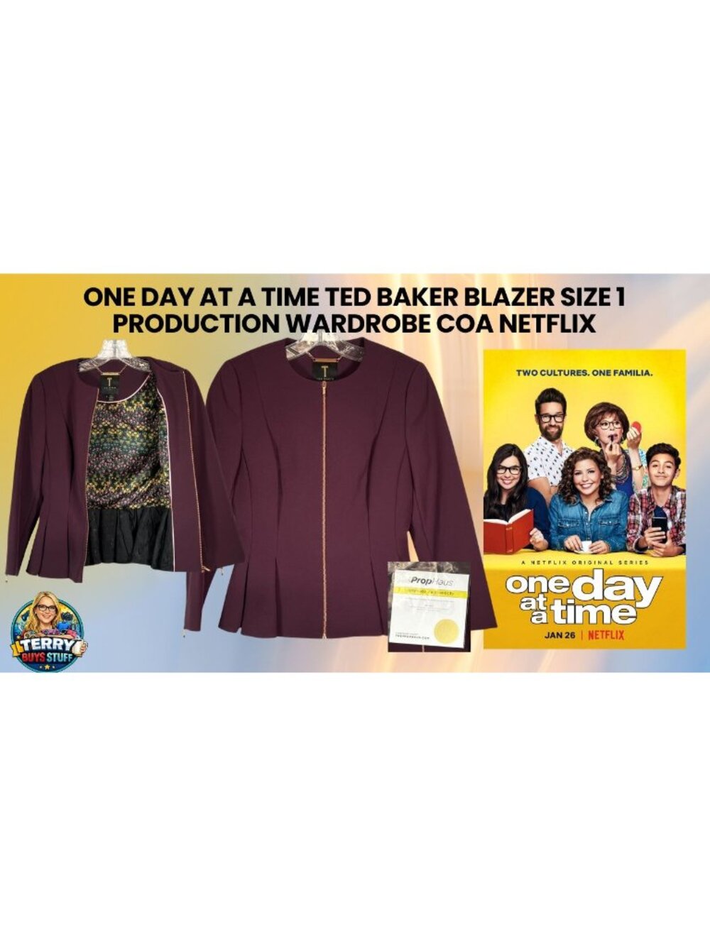 One Day at a Time Ted Baker Blazer Size 1 Production Wardrobe COA Netflix